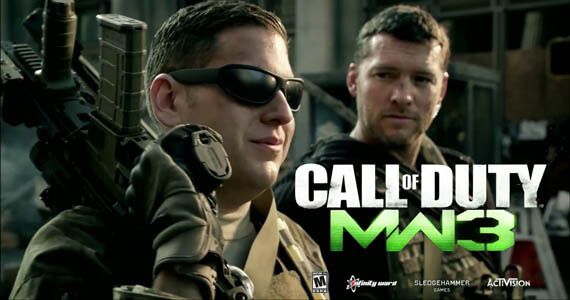 Sam Worthington and Jonah Hill in Modern Warfare 3 Commercial