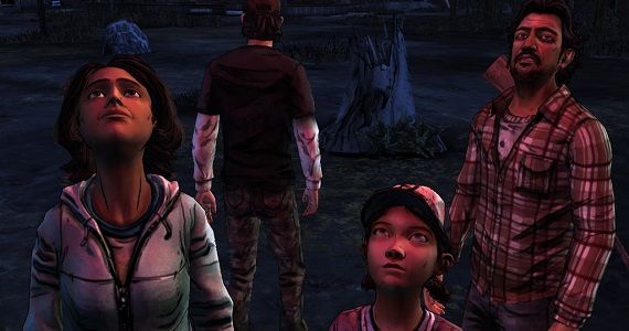 Sarita, Clementine and Carlos in 'The Walking Dead' season two 'A House Divided'
