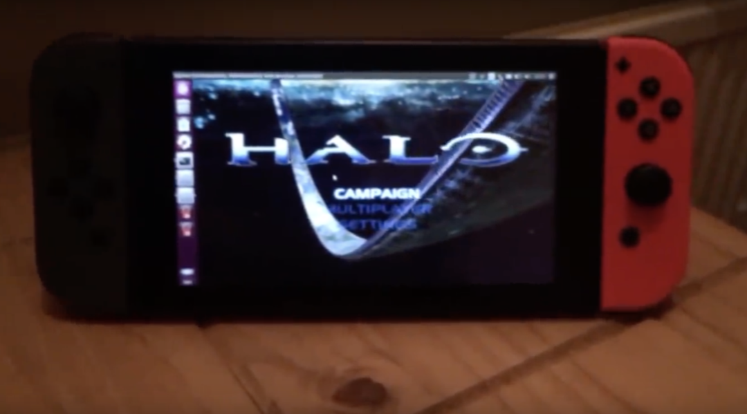 Emulated Halo title screen on Switch