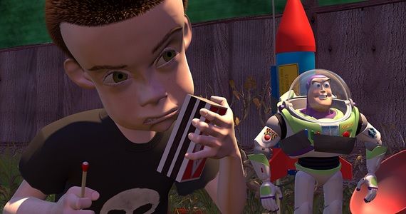 Sid and Buzz in 'Toy Story'