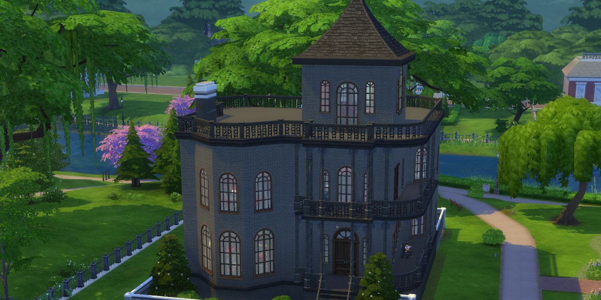 The Goth Mansion in The Sims 4