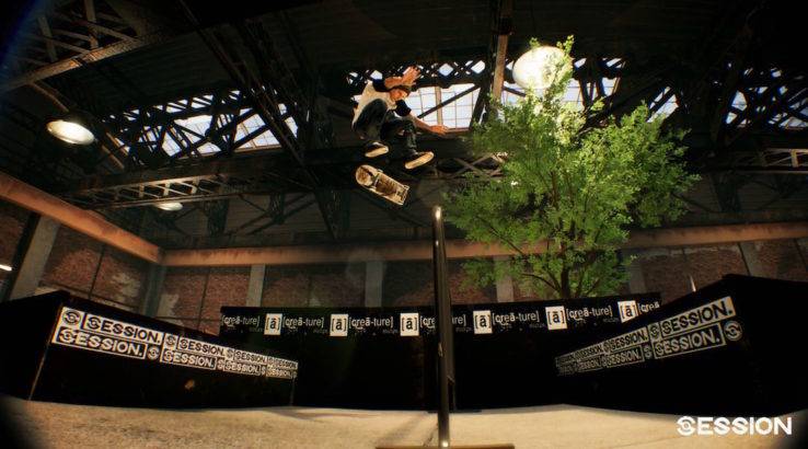Skateboarding sim game Session screenshot