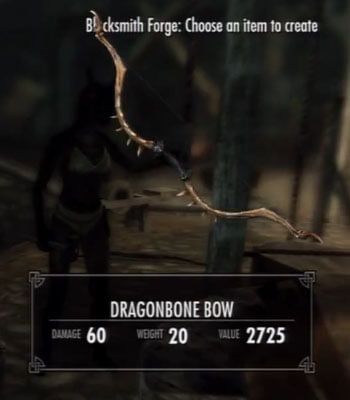 Skyrim Dawnguard Dragonbone Bow