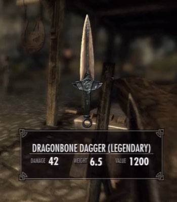 Skyrim Dawnguard Dragonbone Dagger