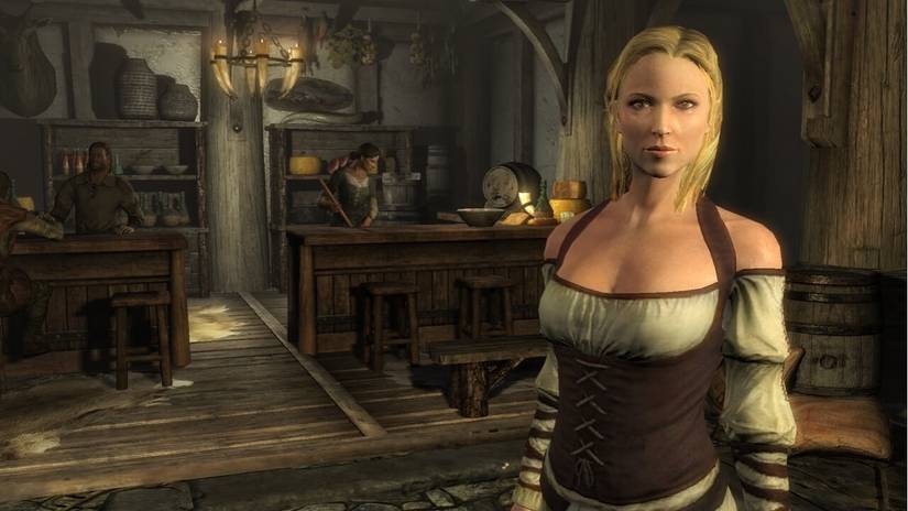 Skyrim Playable Races Tavern Maid