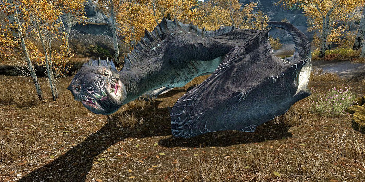 A Serpentine Dragon in Skyrim