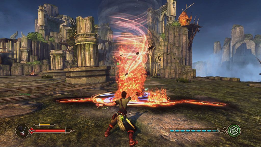 Sorcery Game Screenshot - Tornado power