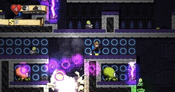 Spelunky Review - Alien Level