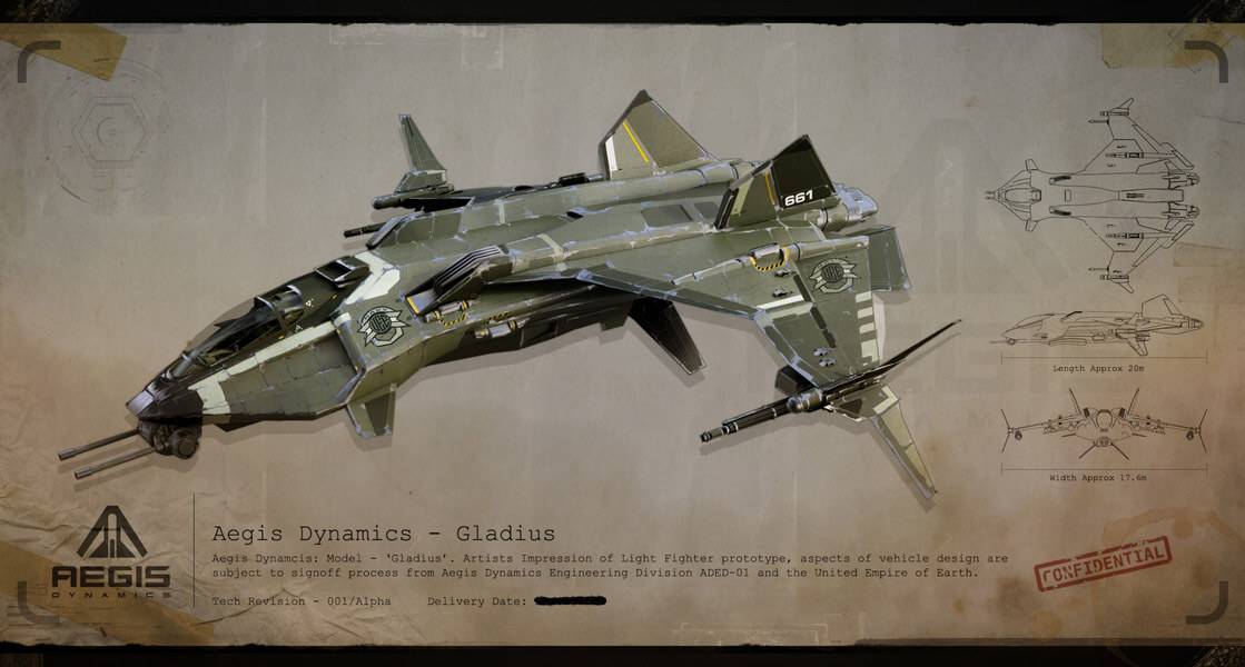 Star Citizen Aegis Dynamics Gladius Document