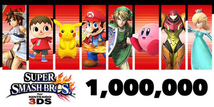 Super Smash Bros 3DS Over One Million Sales Japan