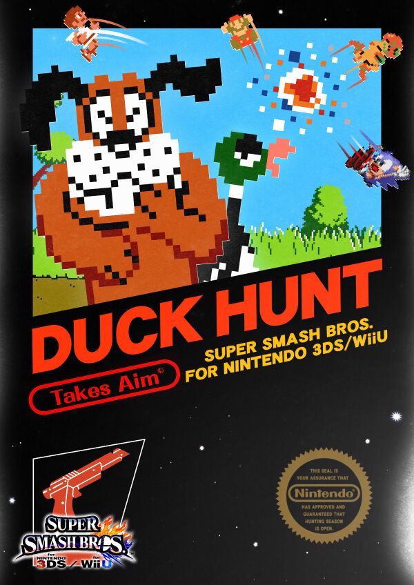 Super Smash Bros Wii U 3DS Duck Hunt Dog Art