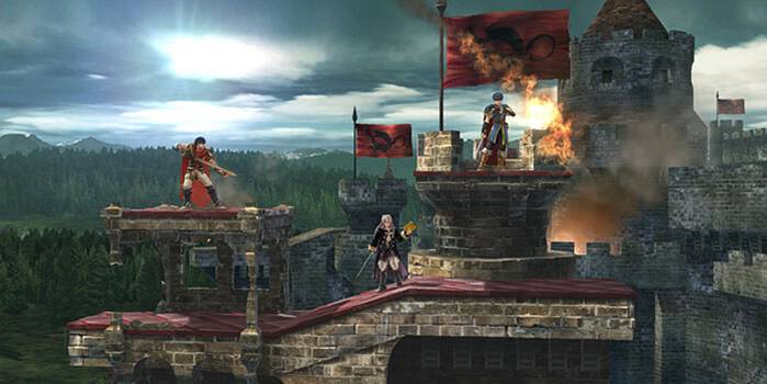 Super Smash Bros Wii U Castle Siege Stage