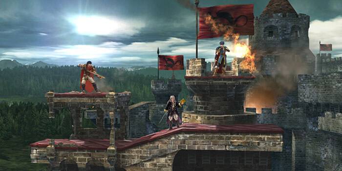 Super Smash Bros Wii U Castle Siege Stage
