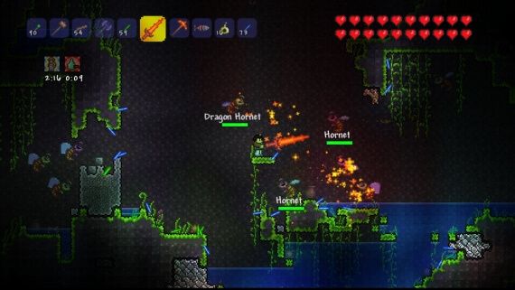 Terraria Review Enemy Combat