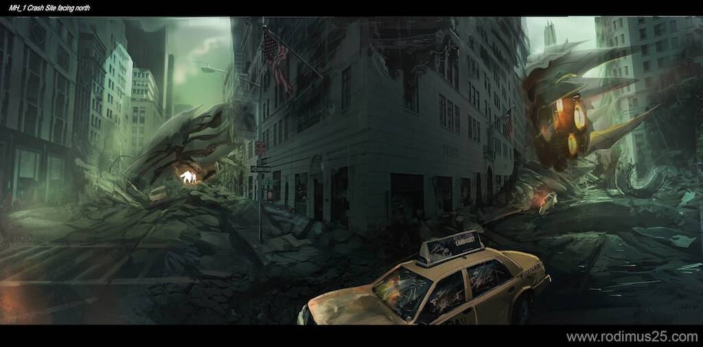 The Avengers Game Concept Art - Crashed Skrull Ship