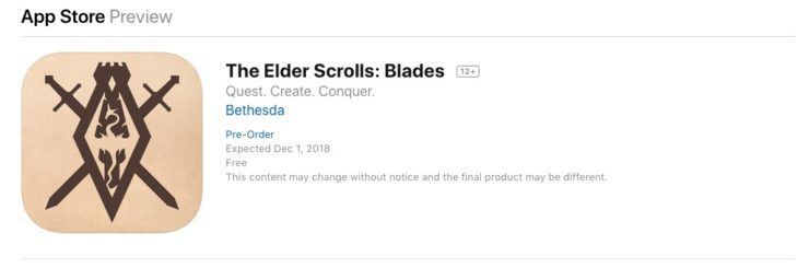The Elder Scrolls Blades new release date
