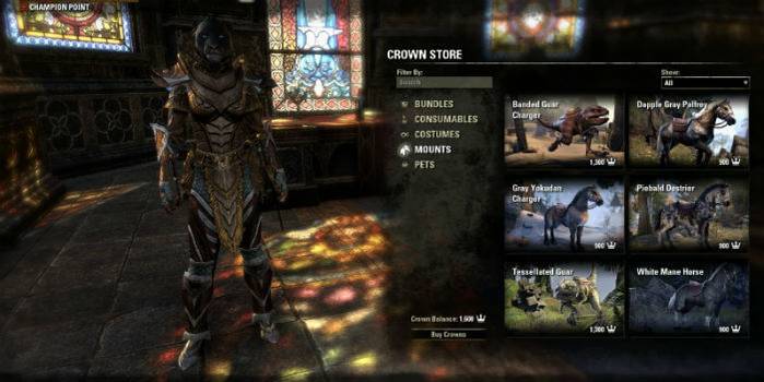 The Elder Scrolls Online Crown Store
