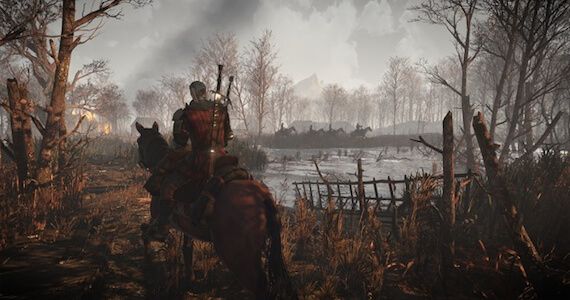 The Witcher 3 Geralt Swamp Horseback