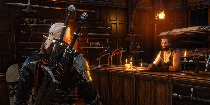 The Witcher 3 Wild Hunt - Geralt Approaching Blacksmith