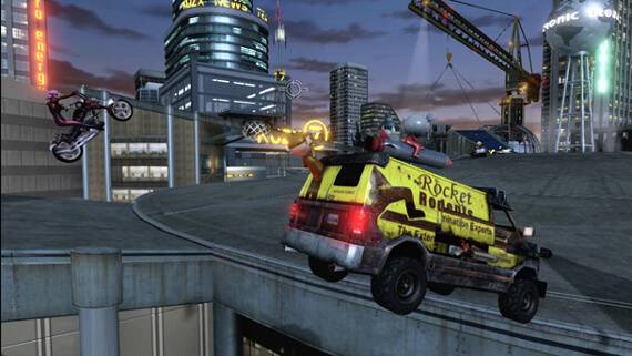 Twisted Metal Review gameplay truck jump