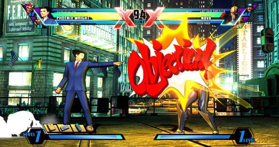 Ultimate Marvel vs Capcom 3 Phoenix Wright Objection Move