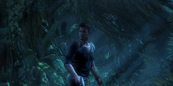 Uncharted 4 - Drake in forest