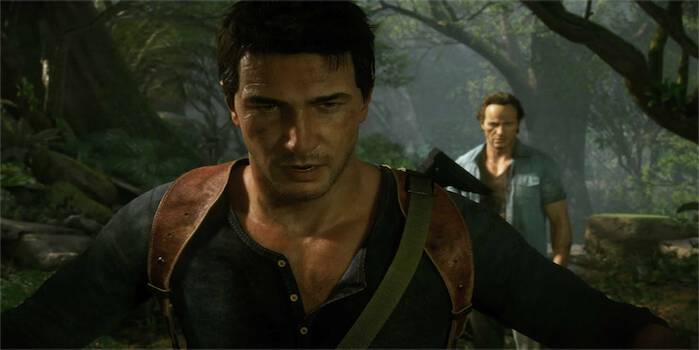 Uncharted 4 Nathan and Sam Drake Jungle Scene