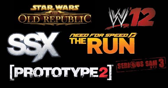 WWE 12 SSX Music Prototype 2 Serious Sam 3 Need For Speed The Run and Star Wars The Old Republic Trailers