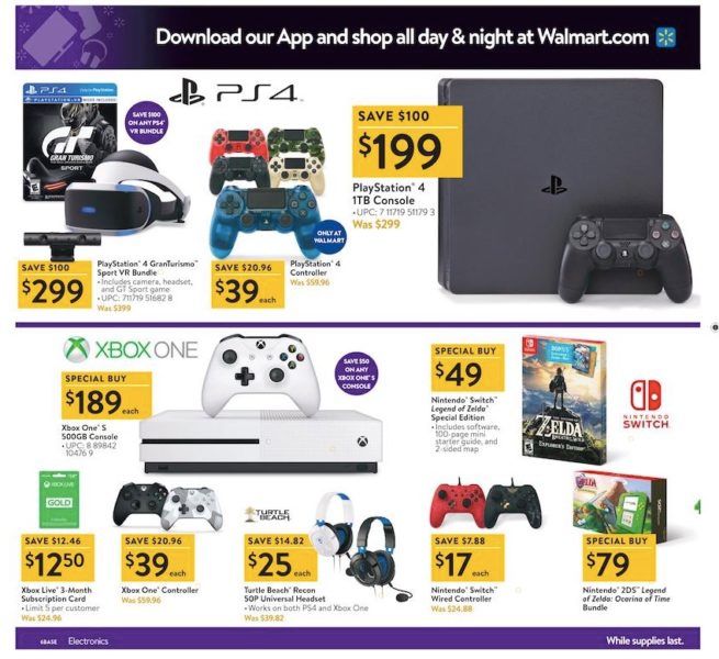Walmart Black Friday 2017 ad games consoles