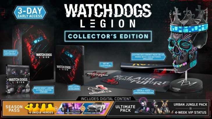 Watch Dogs Legion collector's edition content