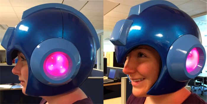 Wearable Megaman Helmet in Profile