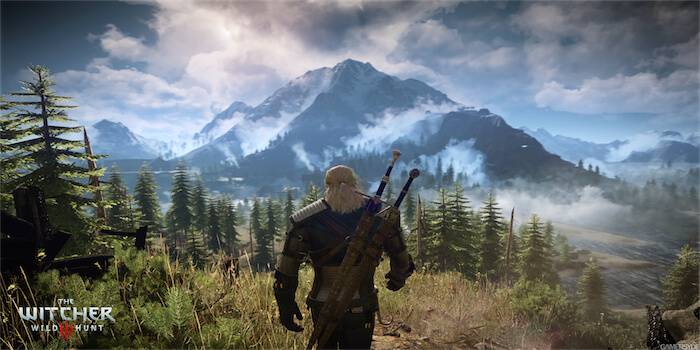 Witcher 3 Geralt Open World Mountains