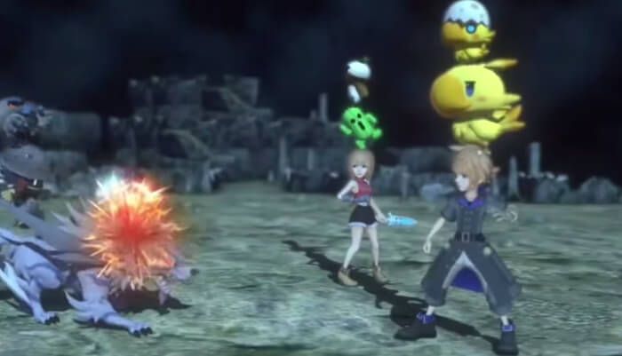 World of Final Fantasy Baby chocobo Fight