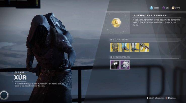 Destiny 2 Xur June 8