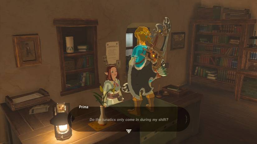 annoy the npcs on tables botw