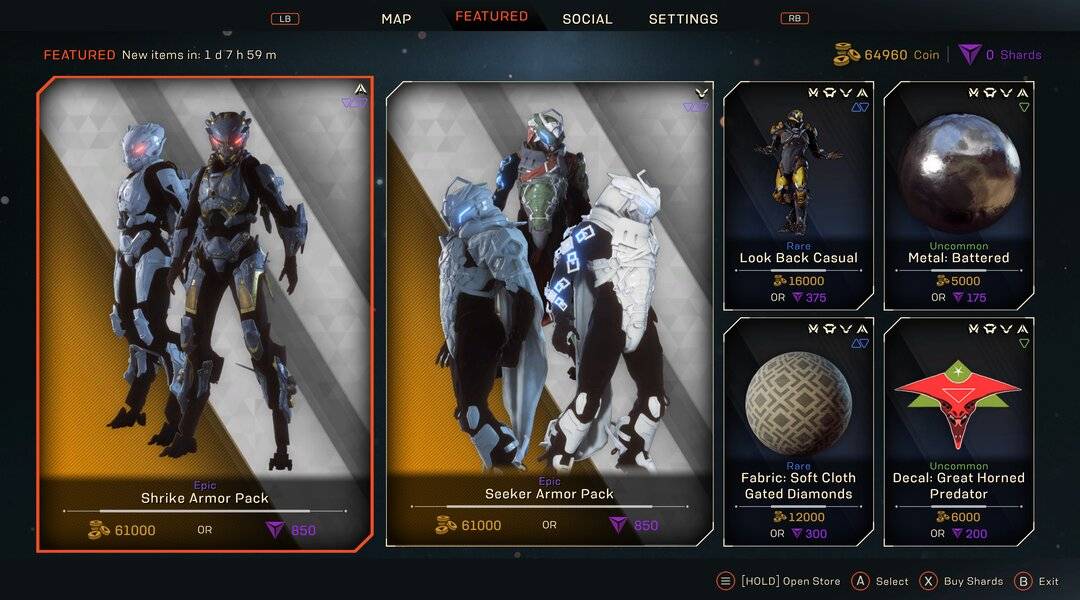anthem elysian chests armor packs