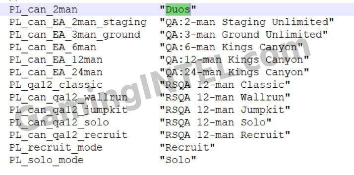 apex legends datamine modes