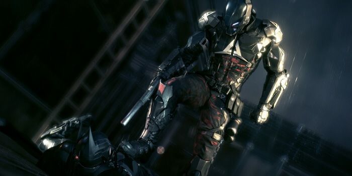 Batman: Arkham Knight For PC Pulled, Refunds Offered - Arkham Knight pointing gun at Batman
