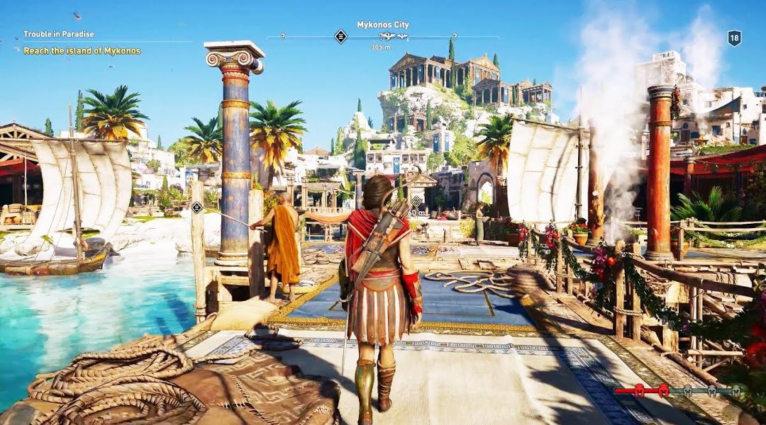 Exploring Mykanos in Assassin's Creed Odyssey