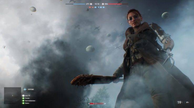 battlefield v reveal trailer female soldier claw prosthetic hand