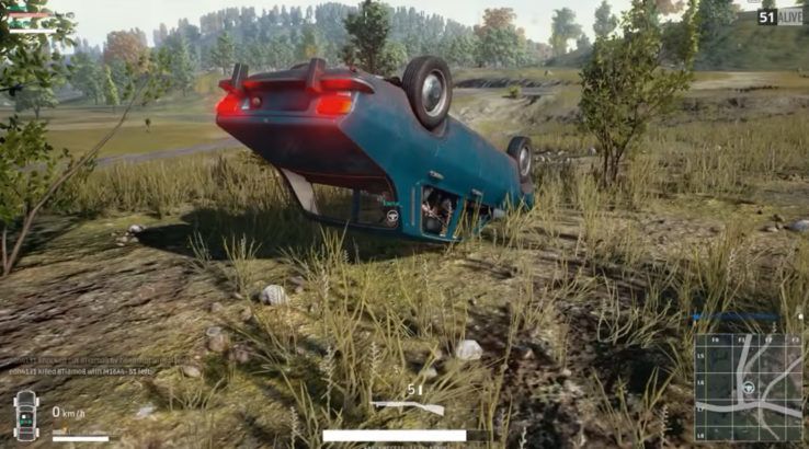 PlayerUnknown's Battlegrounds Car Flip