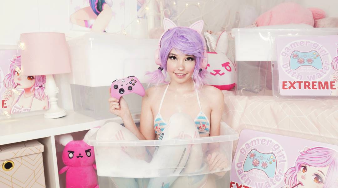 belle delphine extreme gamer girl bathwater