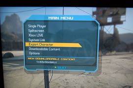 borderlands export character