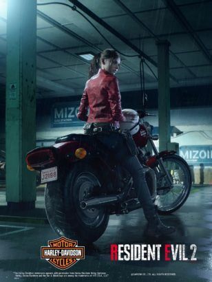 resident evil 2 claire redfield harley-davidson motorcycle
