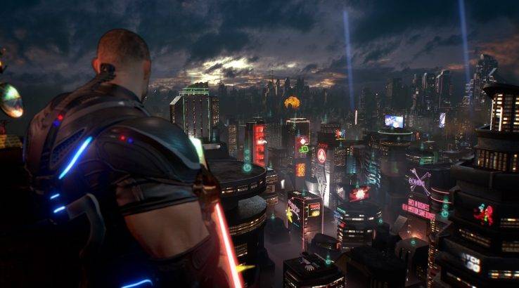 Microsoft: We Don't Need Crackdown 3 This Year - Crackdown 3 agent overlooking city