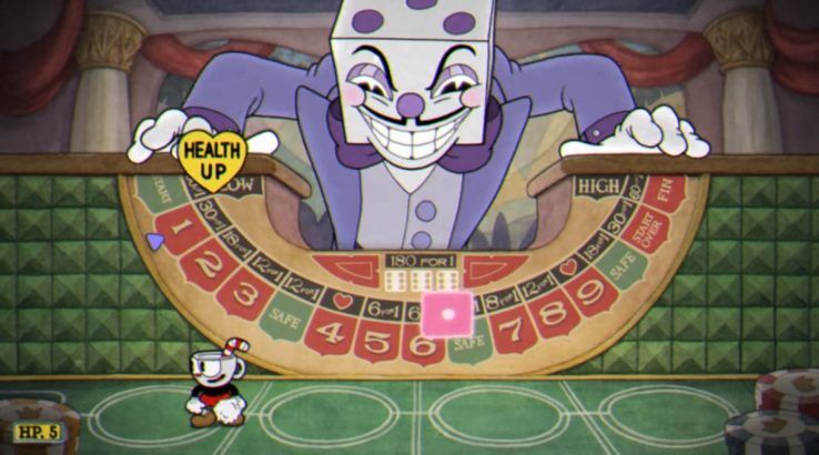 Cuphead Guide: How to Beat King Dice - King Dice board