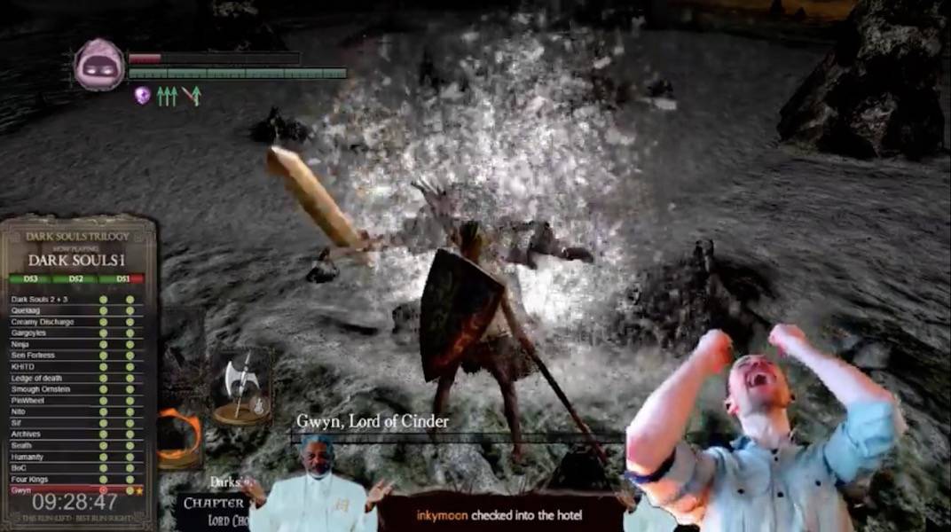 dark souls trilogy no hit