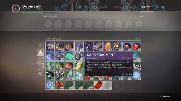 dark fragment consumable