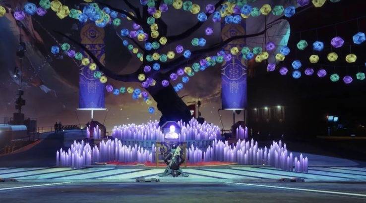 guardian in front of festival of the lost