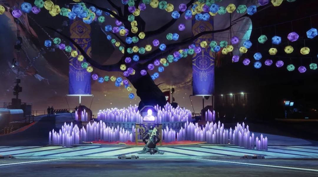 guardian in front of festival of the lost